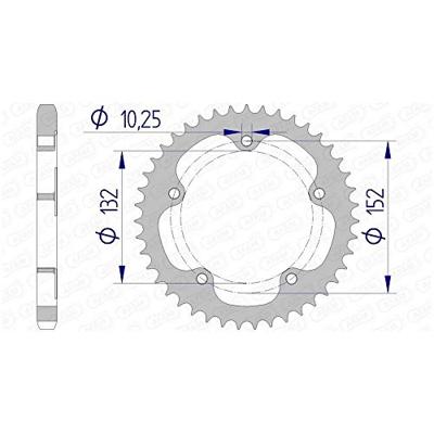 AFAM Chain wheel 525 41z alu anthrazite