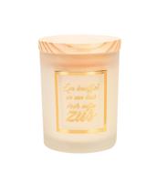 Geurkaars klein goud/wit - Zus - thumbnail