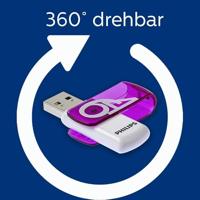 Philips FM64FD05D USB flash drive 64 GB USB Type-A 2.0 Paars, Wit - thumbnail