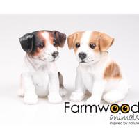 Farmwood Animals Tuinbeeld puppie jack russel 13x10x15cm - thumbnail