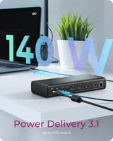 ICY BOX ib-dk7401-cu31 17-in-1 dockingstation (zwart) - thumbnail