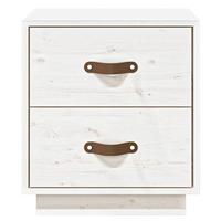 Nachtkastjes 2 st 40x34x45 cm massief grenenhout wit - thumbnail