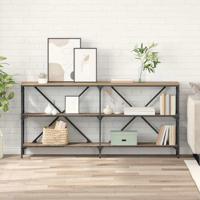 Wandtafel met plank Artisan Eiken 160 x 30 x 75 cm Bewerkt hout - thumbnail