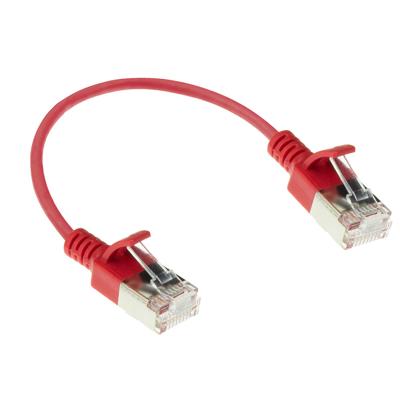 ACT Rode 0,25 meter LSZH U/FTP CAT6A datacenter slimline patchkabel snagless met RJ45 connectoren ACT Rode 0,25 meter LSZH U/FTP CAT6A datacenter slimline patchkabel snagless met RJ45 connectoren