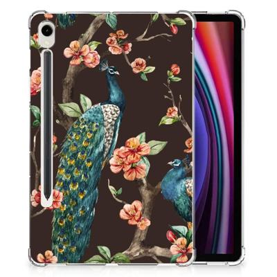 Samsung Galaxy Tab S9 Back Case Pauw met Bloemen