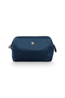Pip Studio Pip Studio Cosmetic Purse Extra Large Velvet Quiltey Days Blue 30x20.7x