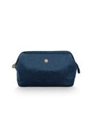 Pip Studio Pip Studio Cosmetic Purse Extra Large Velvet Quiltey Days Blue 30x20.7x - thumbnail