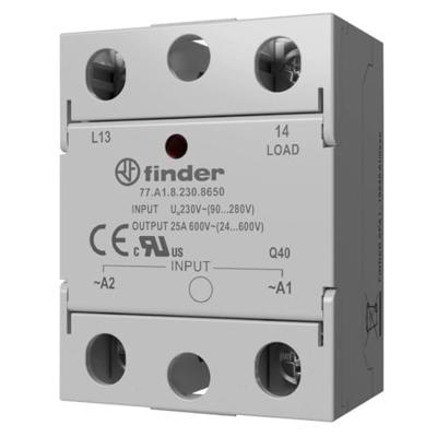 Finder Halfgeleiderrelais 77A390248671 25 A Schakelspanning (max.): 660 V/AC Schakelend op momentele waarde 1 stuk(s)