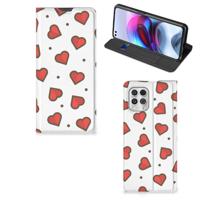 Motorola Moto G100 | Hoesje met Magneet | Hearts - thumbnail