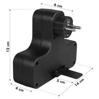 Maclean - Wandcontactdoos - Stekkerdoos - aan/uit schakelaar - type schuko - Type E, 2x2,5A, 2x16A, MCE224 E/B - thumbnail