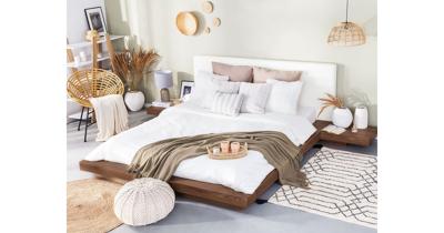 Beliani-ZEN-Futon tweepersoonsbed-Lichte houtkleur-160 x 200 cm-MDF