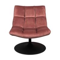 Dutchbone Fauteuil 'Bar' Velvet, kleur Roze - thumbnail