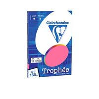 Fuchsia roze A4 papier 160 gram 50 vel Clairefontaine Trophée - thumbnail
