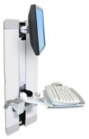 Ergotron StyleView Vertical Lift Monitor-wandbeugel 1-voudig 25,4 cm (10) - 61 cm (24) Wit In hoogte verstelbaar, Toetsenbordhouder, Kantelbaar, Zwenkbaar, - thumbnail