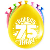 Party Ballonnen Hoera 75 Jaar - 8 Stuks - thumbnail