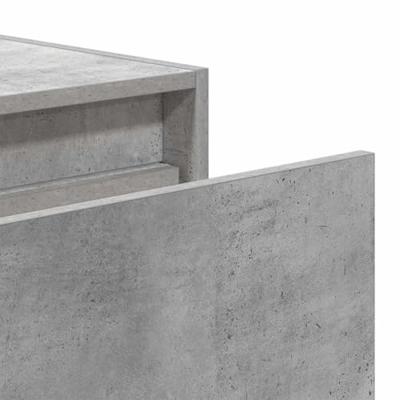 Nachtkastje met LED's wandgemonteerd betongrijs Nachtkastje met LED's wandgemonteerd betongrijs