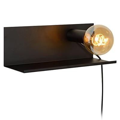 Lucide SEBO - Bedlamp / Wandlamp - 1xE27 - Zwart