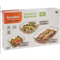 Diversen Ovenschaal glas set 3 stuks - thumbnail
