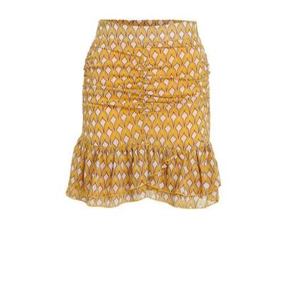 HARPER & YVE rok Roxy met all over print en volant geel HARPER & YVE rok Roxy met all over print en volant geel