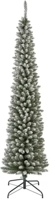 Kunstkerstboom Pencil pine snowy h210 cm dia 50 cm extra smal groen/wit Everlands - Everlands Kunstkerstboom Pencil pine snowy h210 cm dia 50 cm extra smal groen/wit Everlands - Everlands