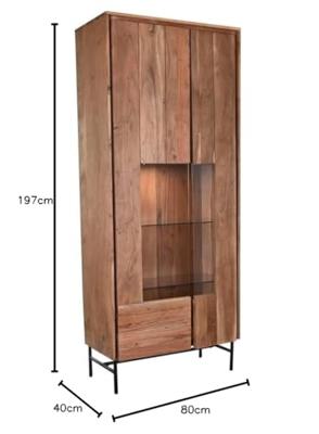 Display Standaard DKD Home Decor 80 x 40 x 197 cm Kristal Aluminium Acacia