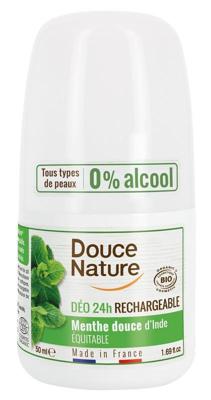Douce Nature Deodorant roll on mint hervulbaar 50 Gram Douce Nature Deodorant roll on mint hervulbaar 50 Gram