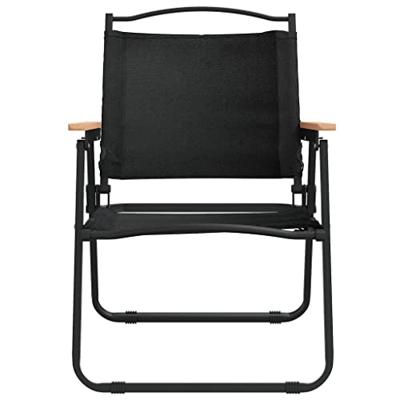 Campingstoelen 2 st 54x55x78 cm oxford stof zwart