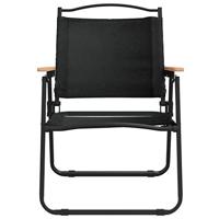 Campingstoelen 2 st 54x55x78 cm oxford stof zwart - thumbnail