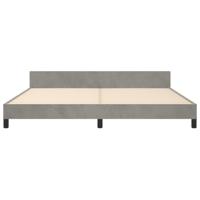 Bedframe zonder matras 200x200 cm fluweel lichtgrijs - thumbnail