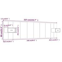 Hoofdbord met kastjes bewerkt hout grijs sonoma eikenkleurig - thumbnail