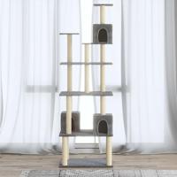 VidaXL Kattenmeubel met sisal krabpalen 188 cm lichtgrijs - thumbnail