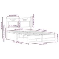Bedframe zonder matras hout sonoma eikenkleurig 120x200 cm - thumbnail