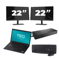 Lenovo ThinkPad T480s - Intel Core i7-8e Generatie - 14 inch - 16GB RAM - 256GB SSD - Windows 11 + 2x 22 inch Monitor - thumbnail