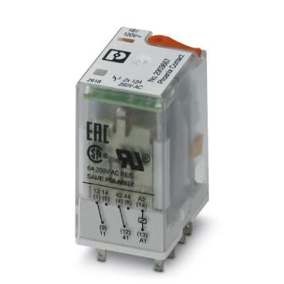 Phoenix Contact REL-IR2/L-120AC/2X21 Relais 120 V/AC 12 A 2x wisselcontact 10 stuk(s) Phoenix Contact REL-IR2/L-120AC/2X21 Relais 120 V/AC 12 A 2x wisselcontact 10 stuk(s)