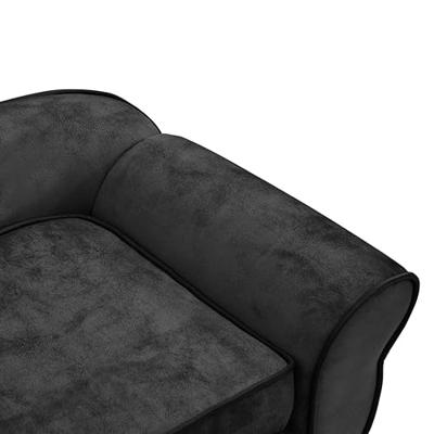 Hondenbank 72x45x30 cm pluche donkergrijs - thumbnail