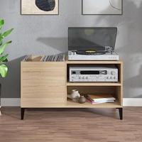 Platenkast 84,5x38x48 cm bewerkt hout sonoma eikenkleurig - thumbnail