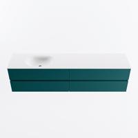 MONDIAZ VICA 200cm badmeubel onderkast Smag 4 lades. Wastafel MOON links 1 kraangat, kleur Talc. - thumbnail