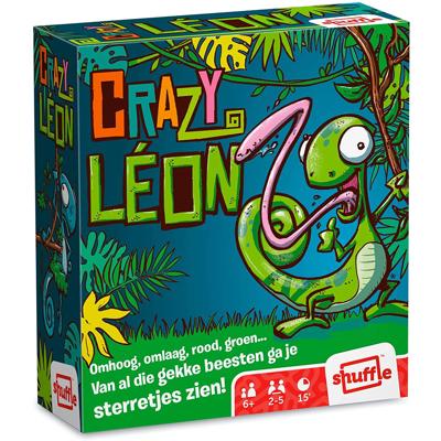 Shuffle kaartspel Crazy Leon junior karton 55 kaarten