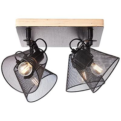 Brilliant 40135/76 - 4 Spots Plafondlamp Metaal/Hout - thumbnail