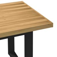 Eettafel NOAIN U-vormige poten 180x90x75 cm massief grenenhout - thumbnail