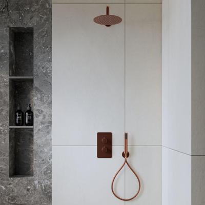 Inbouw Regendouche Set Aqua Splash Aloni Met Handdouche En Wanduitloop Geborsteld Koper Aqua Splash Inbouw Regendouche Set Aqua Splash Aloni Met Handdouche En Wanduitloop Geborsteld Koper Aqua Splash