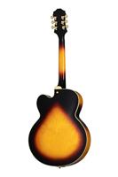 Epiphone Original Collection Broadway Vintage Sunburst semi-akoestische gitaar met premium gigbag - thumbnail