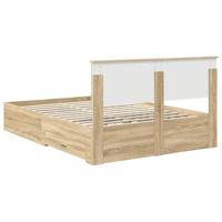 Bedframe met hoofdeinde Sonoma Eiken 140 x 190 cm Bewerkt hout - thumbnail