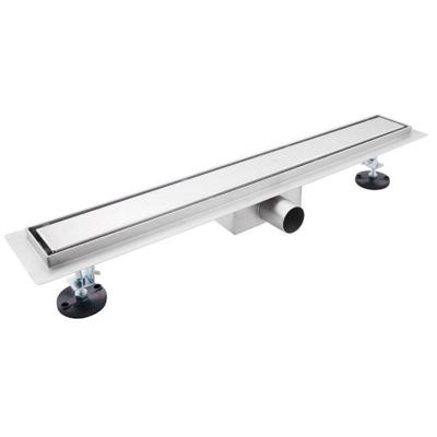 Fortifura Galeria douchegoot - 110cm - met gesloten rooster - met vloerflens - Geborsteld RVS PVD (RVS) YZ-A60-Basic-drain