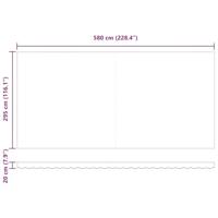 Luifel handmatig uittrekbaar 600x300 cm antracietkleur en wit - thumbnail