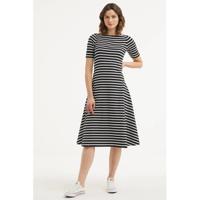 Lauren Ralph Lauren gestreepte A-lijn jurk zwart/wit - thumbnail