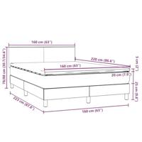Boxspring met matras fluweel roze 160x220 cm - thumbnail