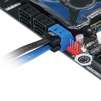 Akasa Proslim SATA 3 kabel 15cm recht - blauw - thumbnail