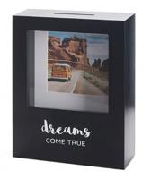 Balvi spaarpot Dreams 19,5 x 14,5 x 5 cm MDF zwart - thumbnail