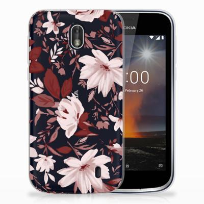 Smartphone hoesje Nokia 1 Watercolor Flowers
